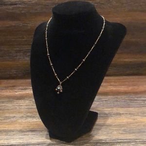 Bronze toned- turquoise pendant